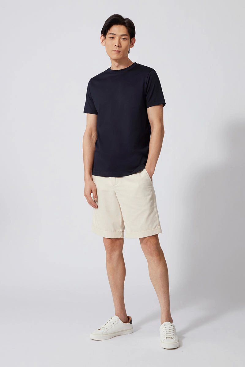 Regal Crew Neck T-Shirt | Navy NNY096 Trendy Piece