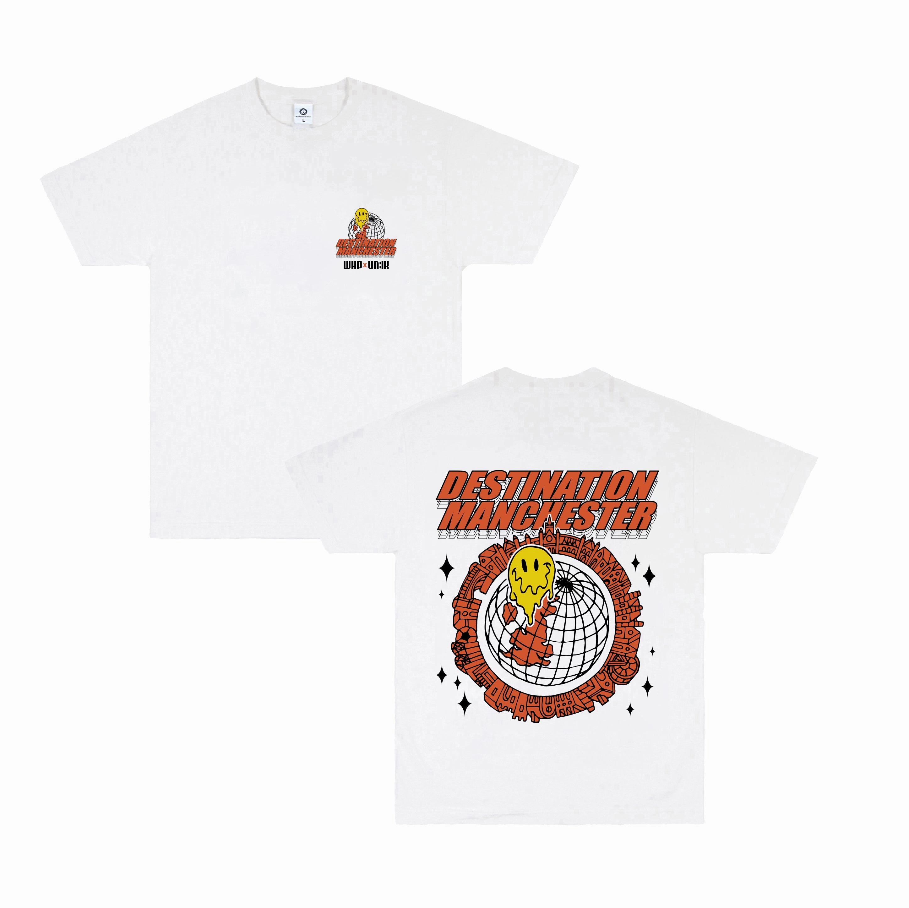 Everyday Casual WHP x UN:IK 'Destination Manchester' Tee - White