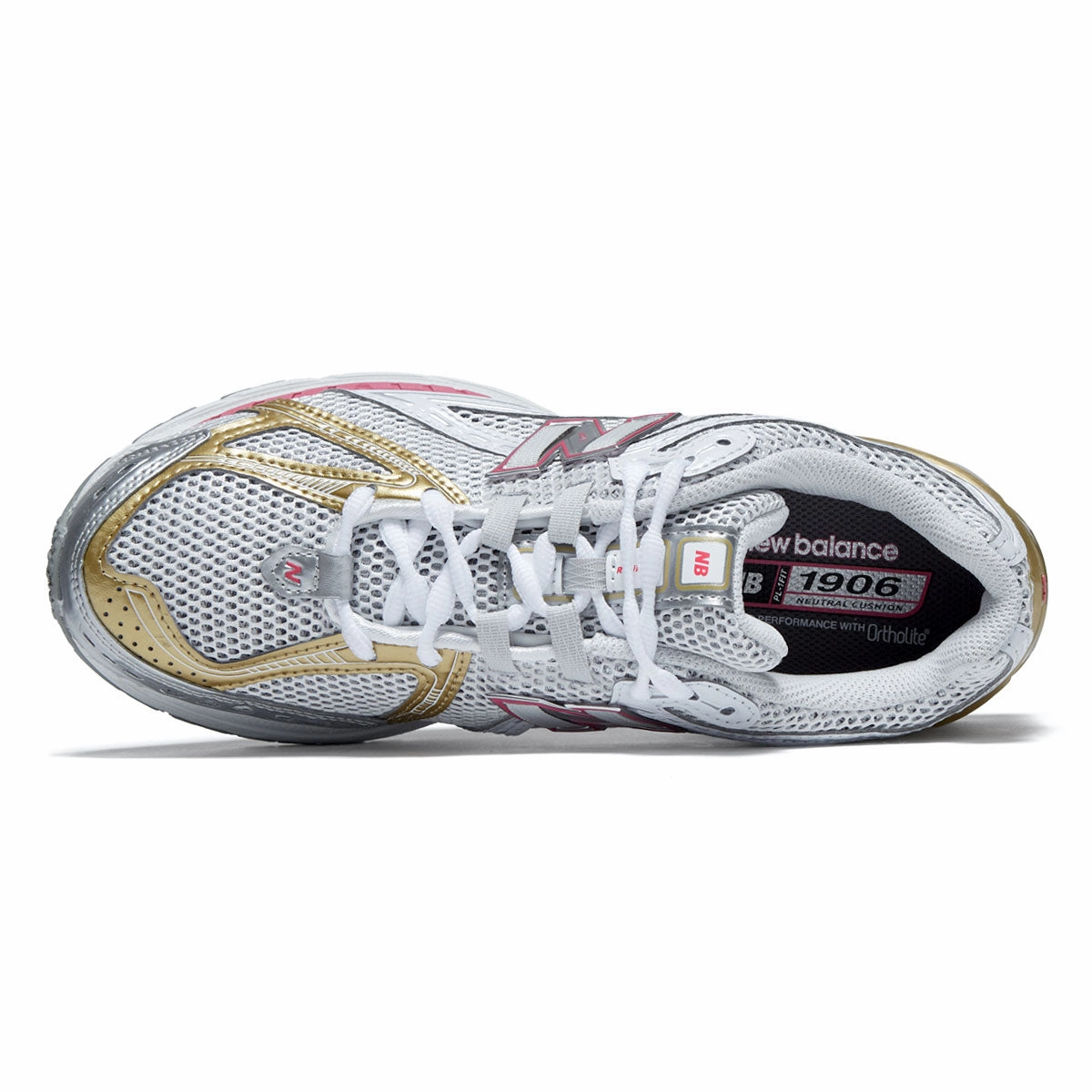 High Top Look Tear Resistant Fabric New Balance 1906R Shoes - Silver Metal