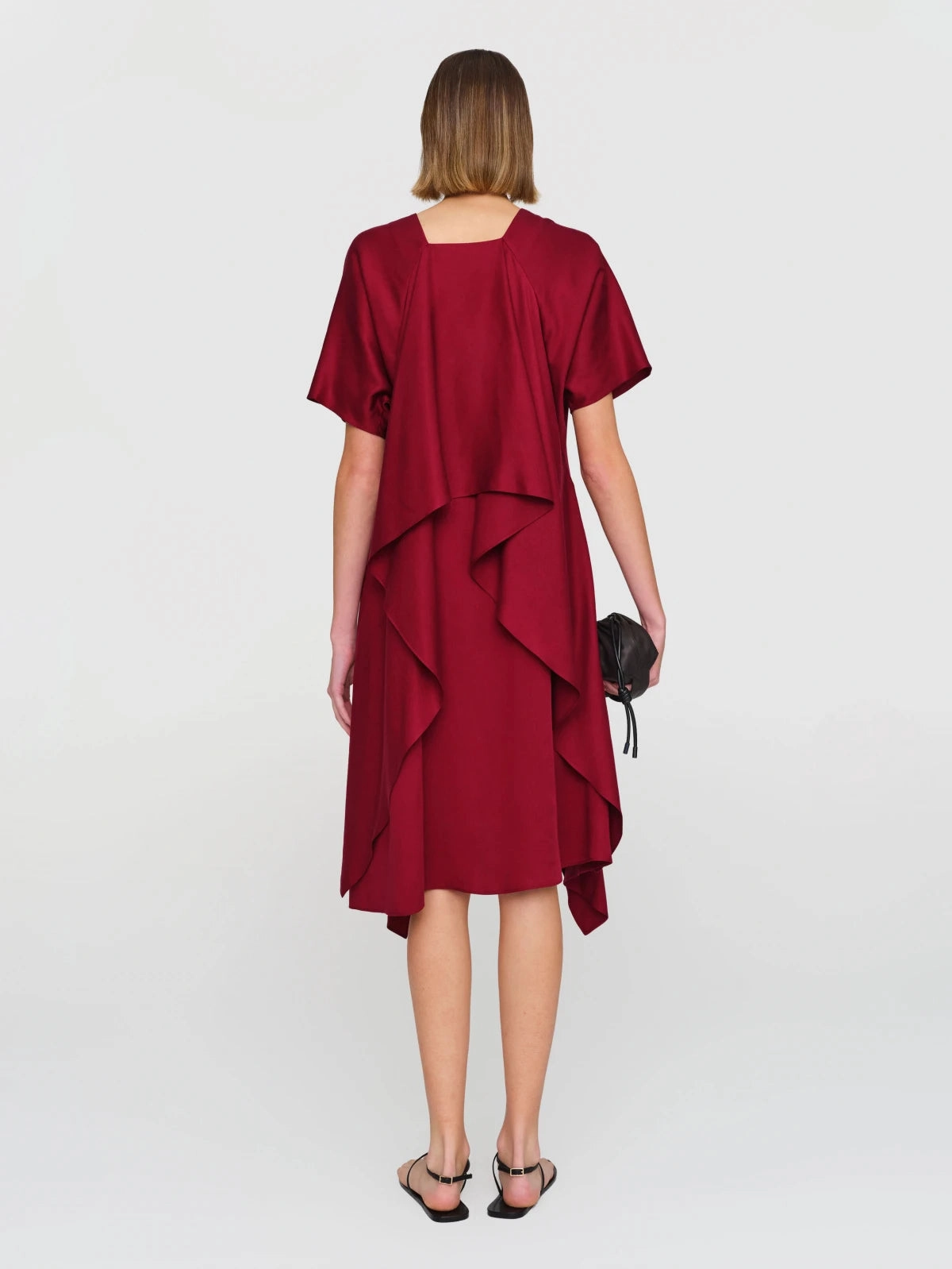 Avi Twill Dress Stain-Resistant Sage Detail