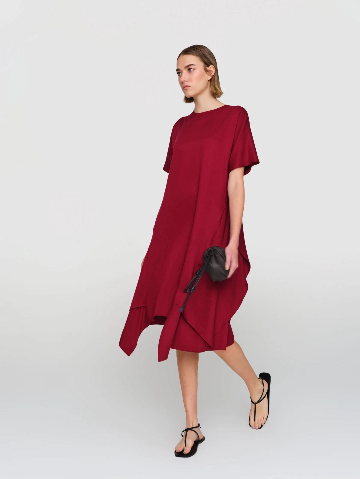 Avi Twill Dress Sleek long-sleeve dress