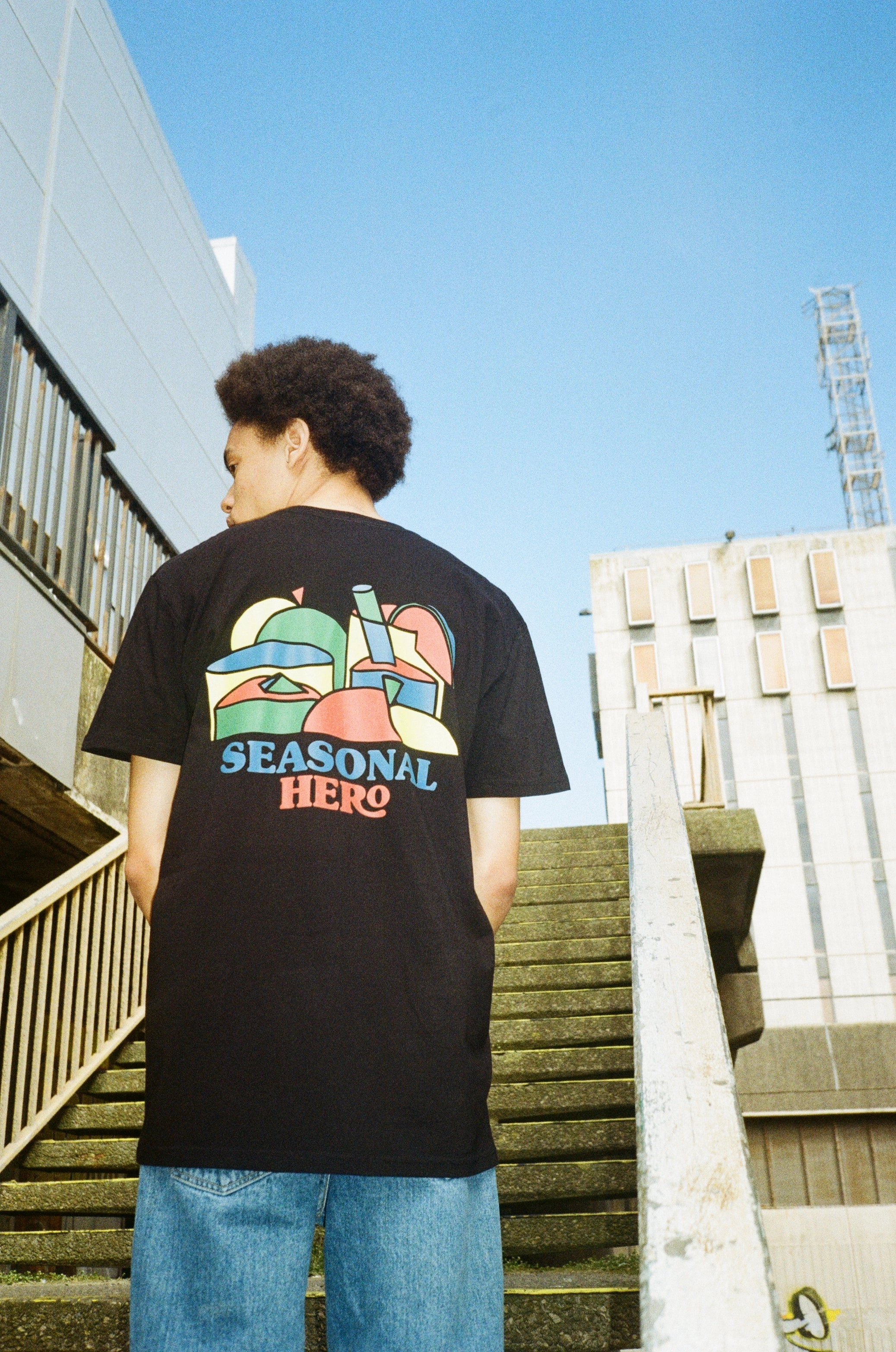 Seasonal Hero 'Fruity' Tee - Black Quick-Dry Fabric