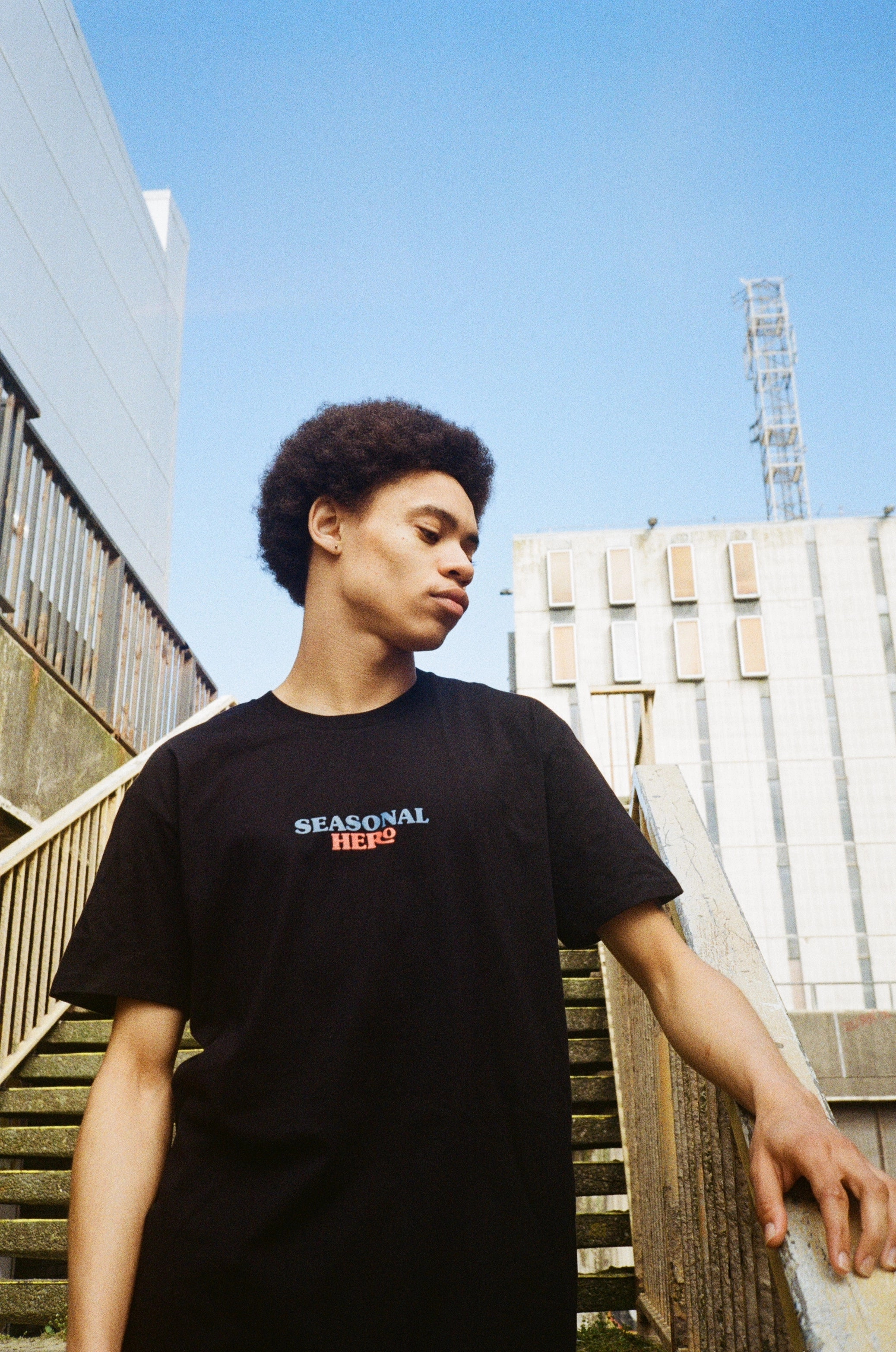 Seasonal Hero 'Fruity' Tee - Black Weekend Comfort Wear Versatile Top