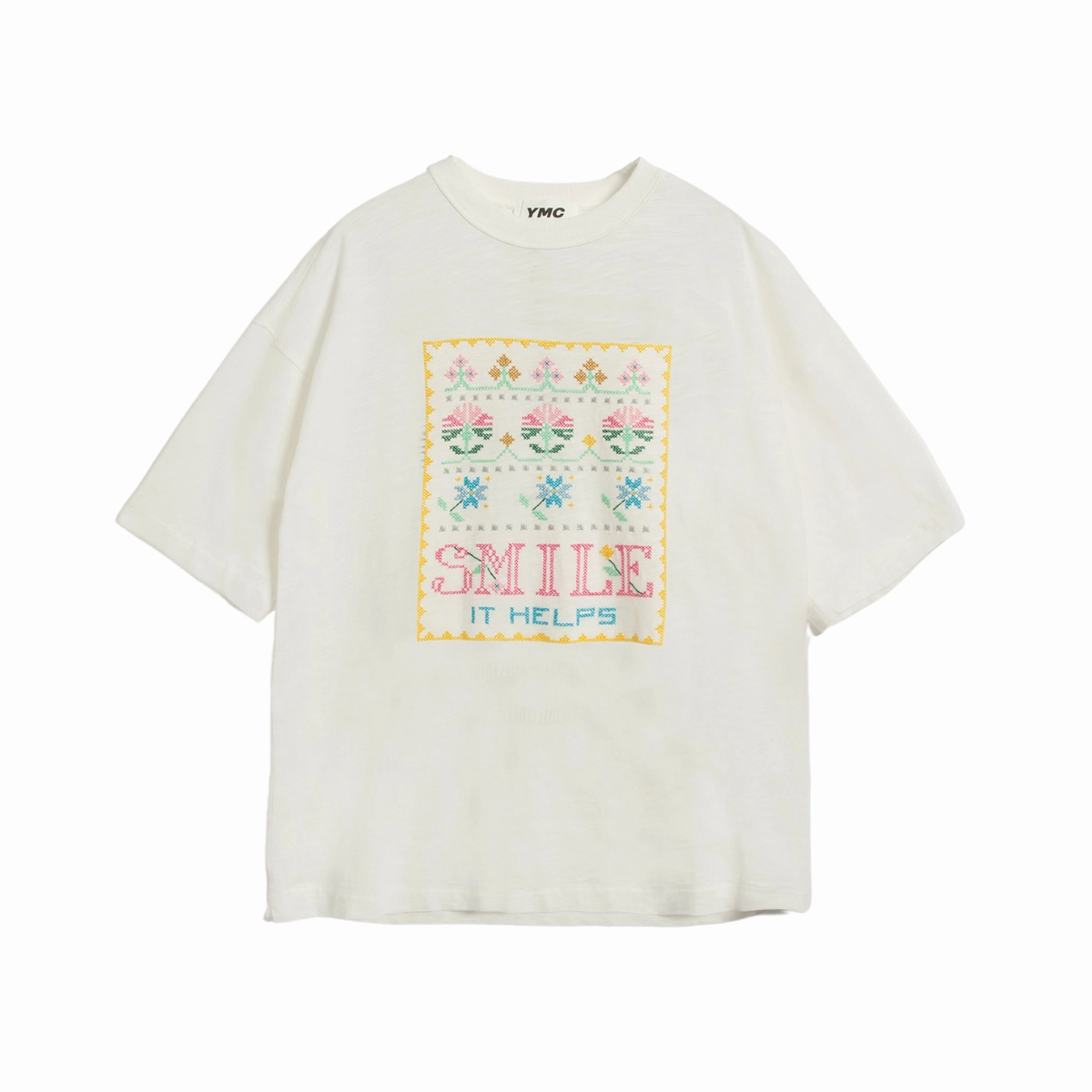 White Smile T-Shirt Urban Style Trend Fashionable Layer