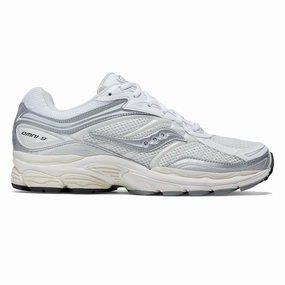 Versatile Footwear Rubberized Edges Saucony Progrid Omni 9 Shoes - White/Silver