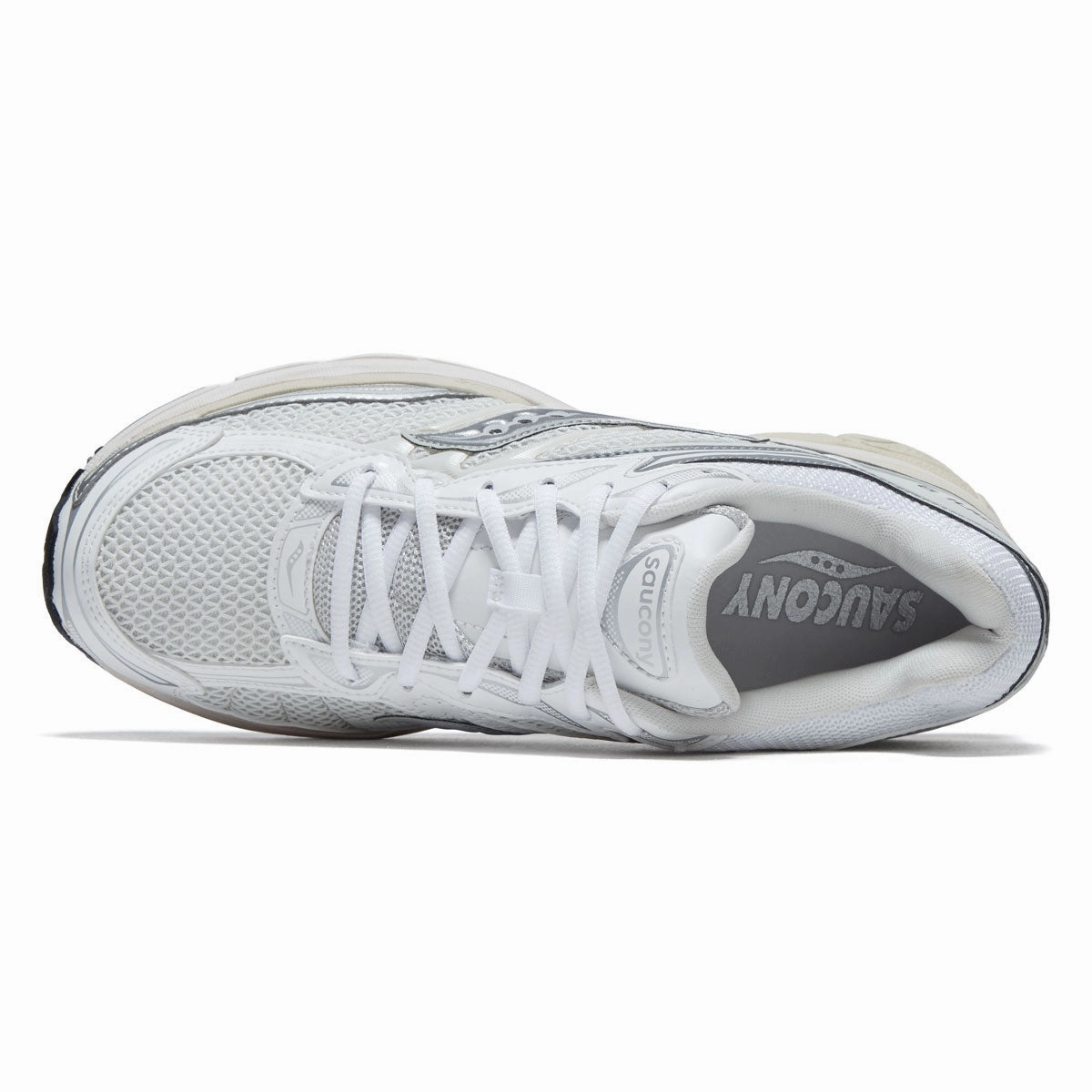 Saucony Progrid Omni 9 Shoes - White/Silver Balanced Support