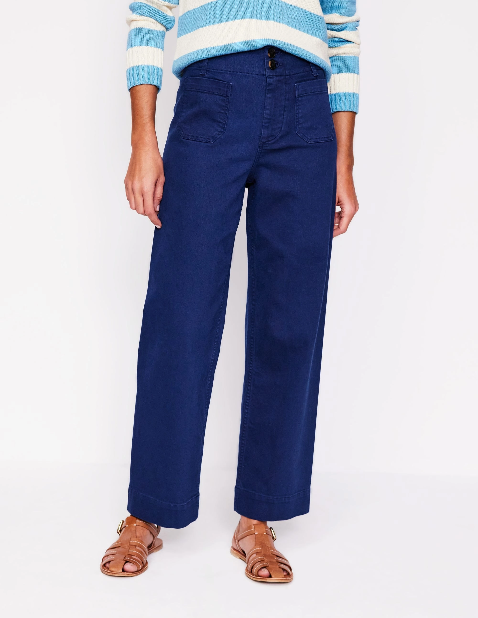 Everyday Essential Primrose Patch Pocket Trousers-Navy