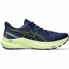 Asics Men's GT-2000 12 GORE-TEX Running Shoes Blue Expanse / Safety Yellow Concrete superior - craftsmanship
