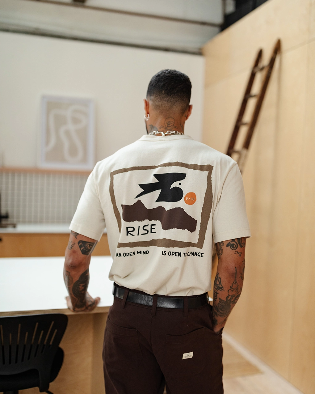 Rise T-Shirt - Bone Easy-to-Style Top AntiStaticLining