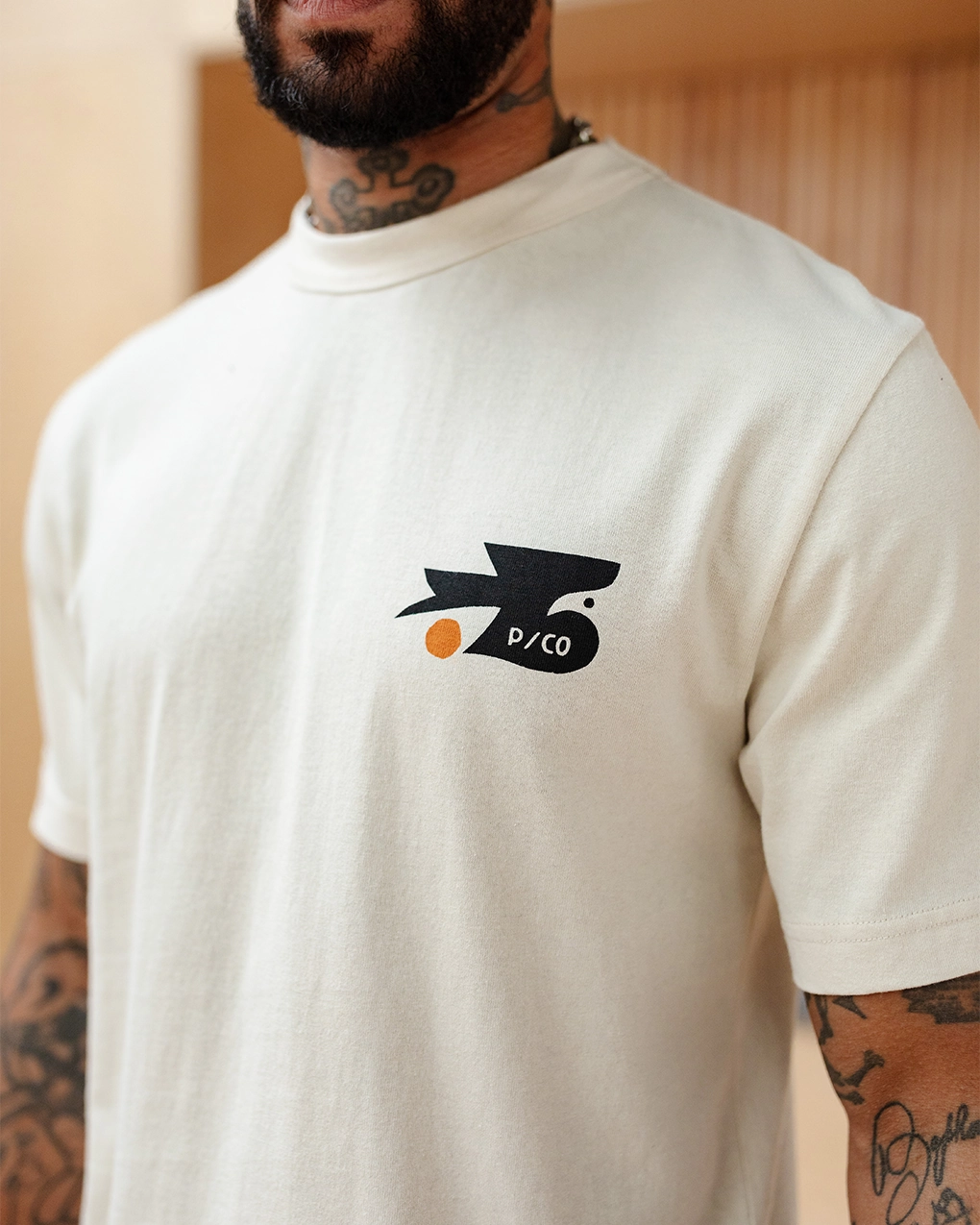 Rise T-Shirt - Bone loose but not baggy