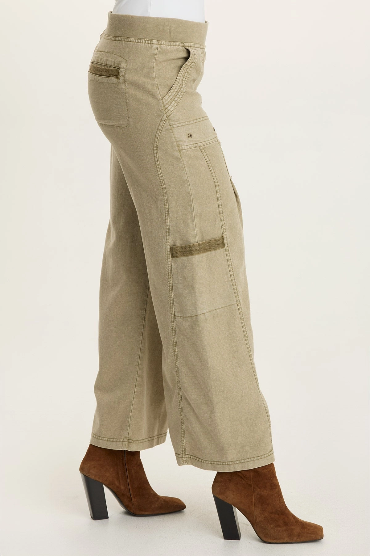 Tove Twill Cargo Wide-Leg Pant Elastic Free Cuffs Breathable Wear Fit