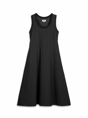 Fresh Aesthetic Striped Long Dress