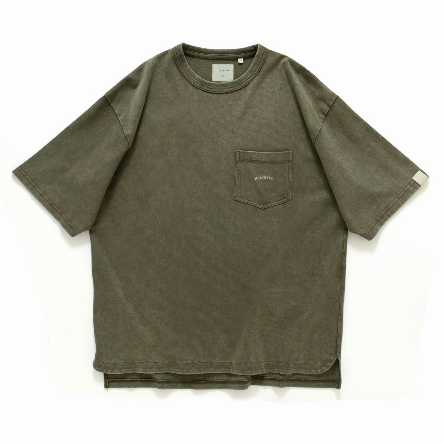 (TP1339) Garment Dye Wash Pocket Tee Wool combination Weekend Fashion