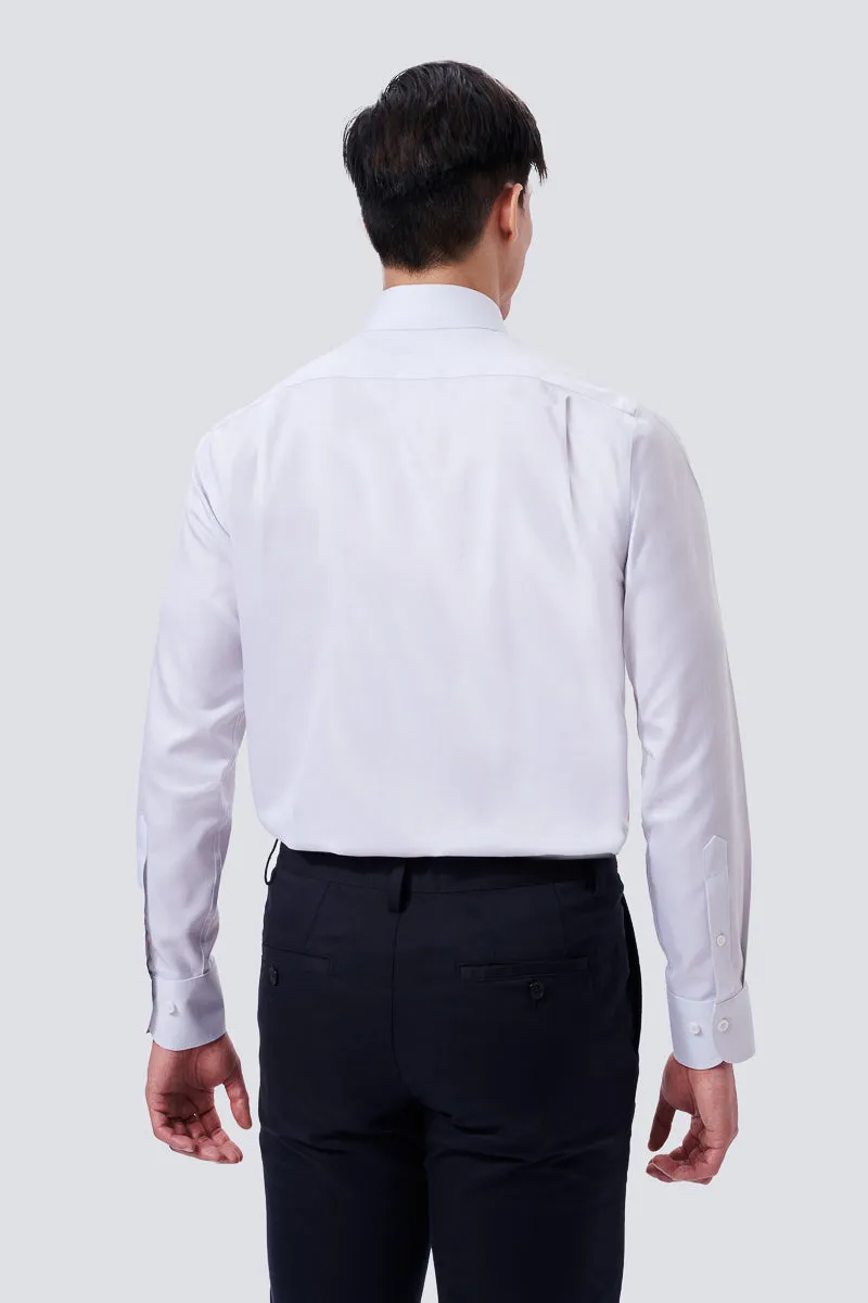 Neutral Tones Mountain Escape Supreme Cotton Twill Dress Shirt | Light Grey 16160N