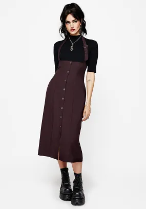 Quick Match New Age Halter Neck Pinafore Midi Dress