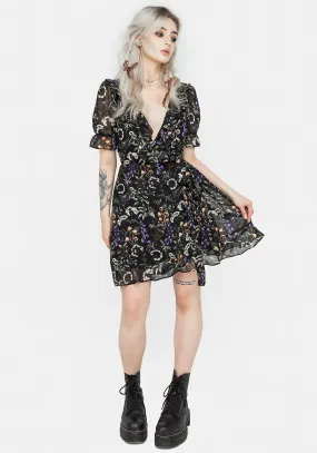 Lounge Ready Easy Movement Vesna Chiffon Mini Wrap Dress