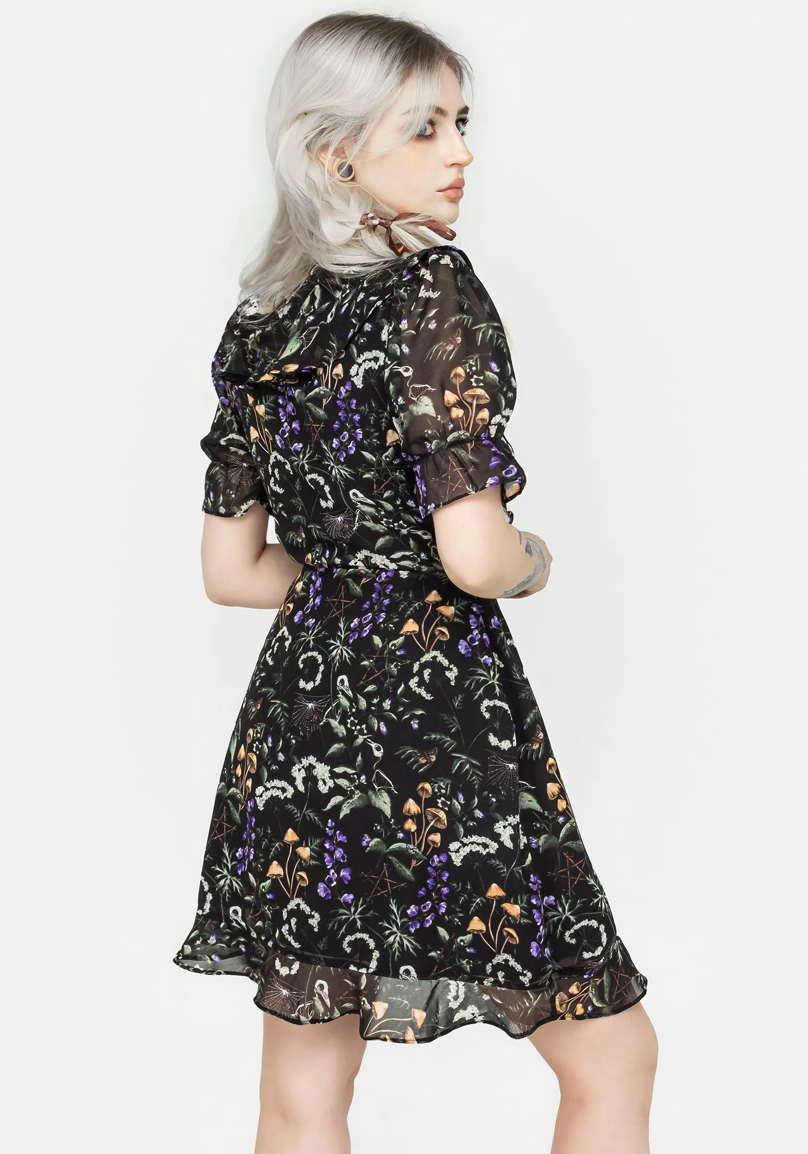 Gender Free Vesna Chiffon Mini Wrap Dress