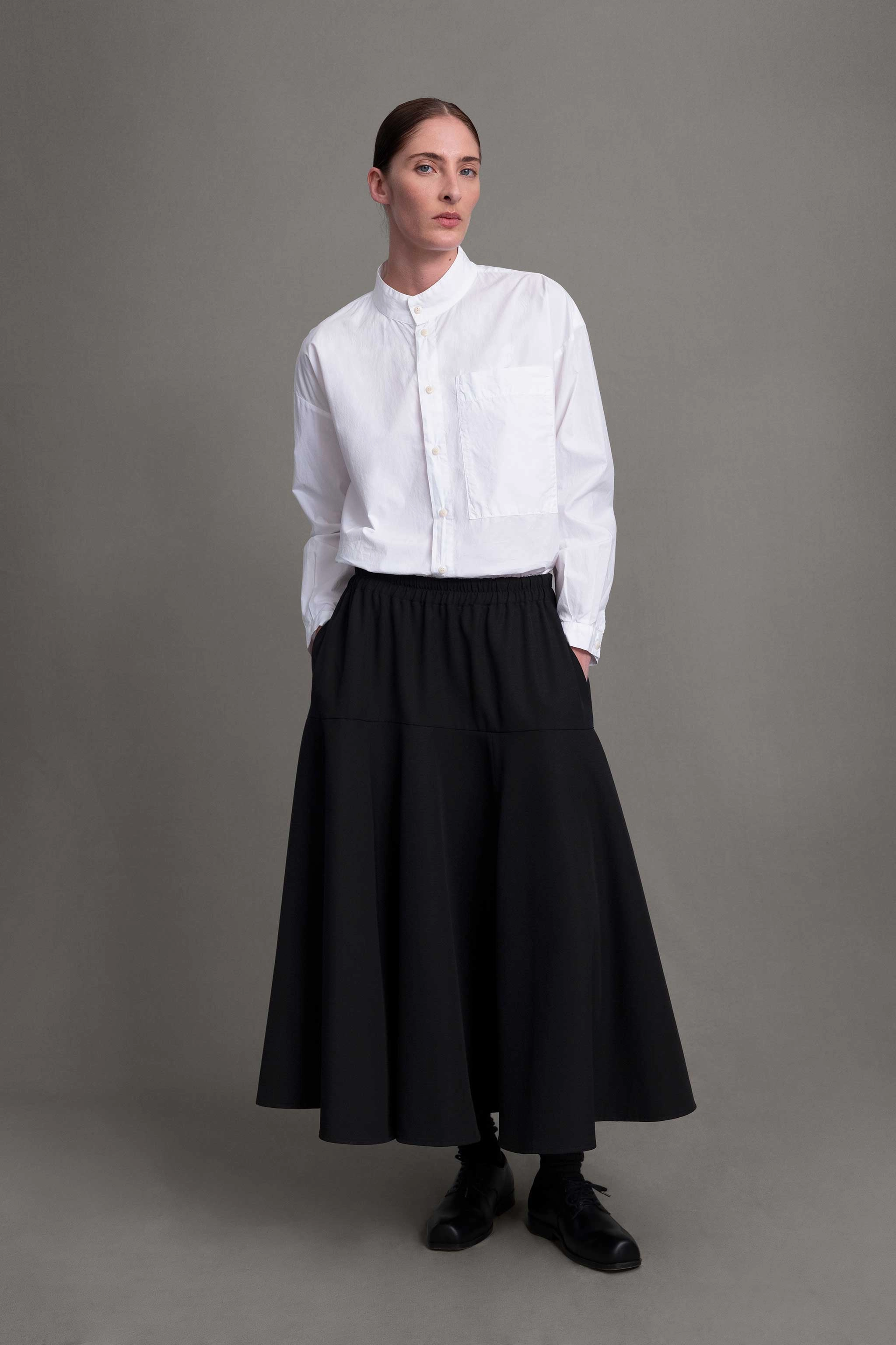 Weekend Fashion Sustainable Style THE LIBRARIAN SKIRT / COMPACT SUITING FLINT