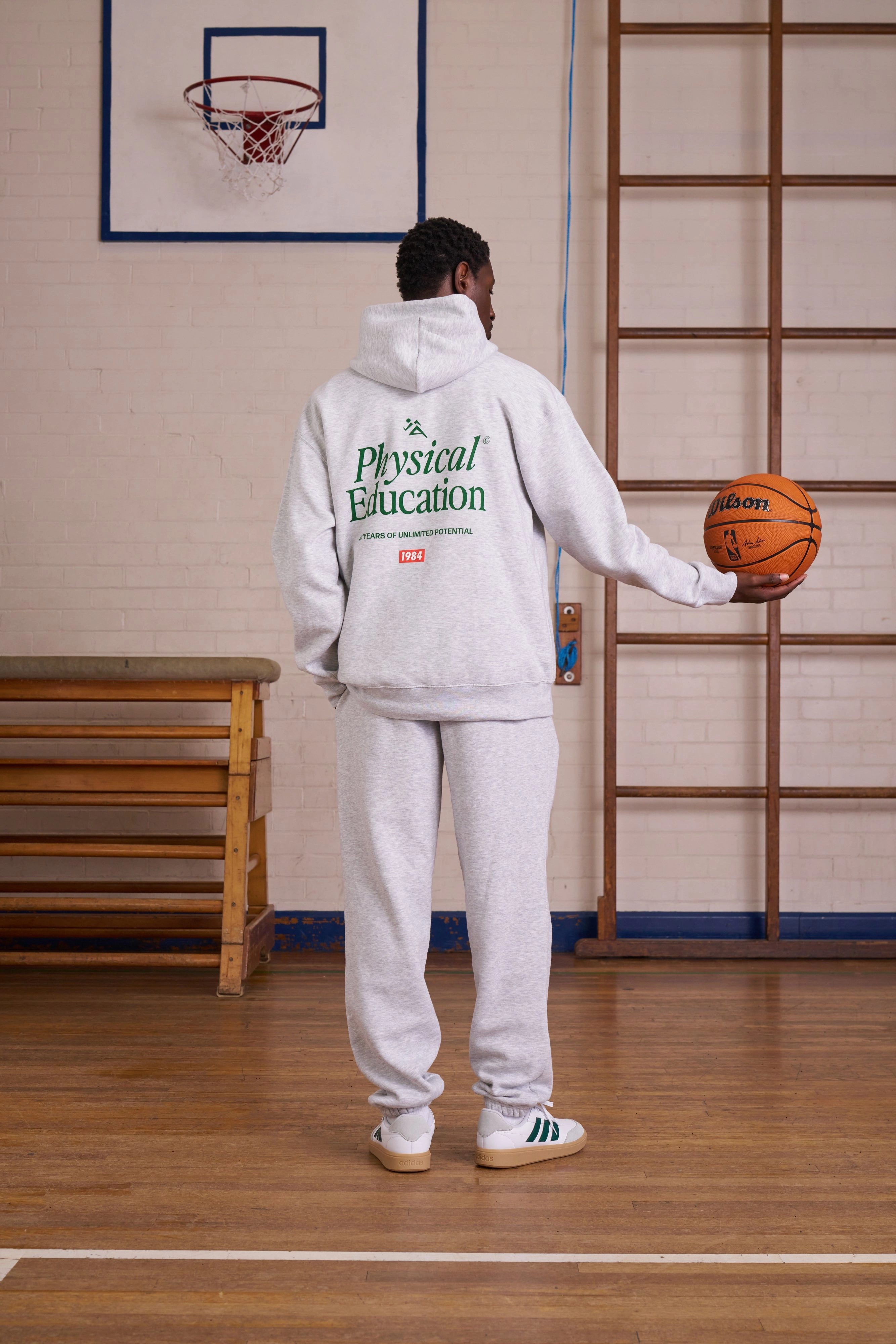 Vice 84 *10 Years Of* 'Physical Education' Hoodie - Ash Grey Winter Energy Fishing wear