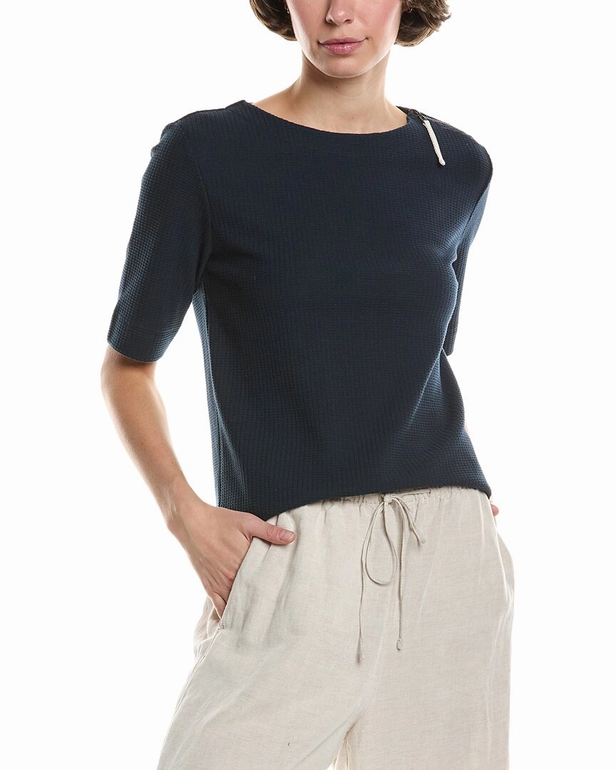 Ultimate Layer Lilla P Zippered Elbow Sleeve Crewneck Shirt