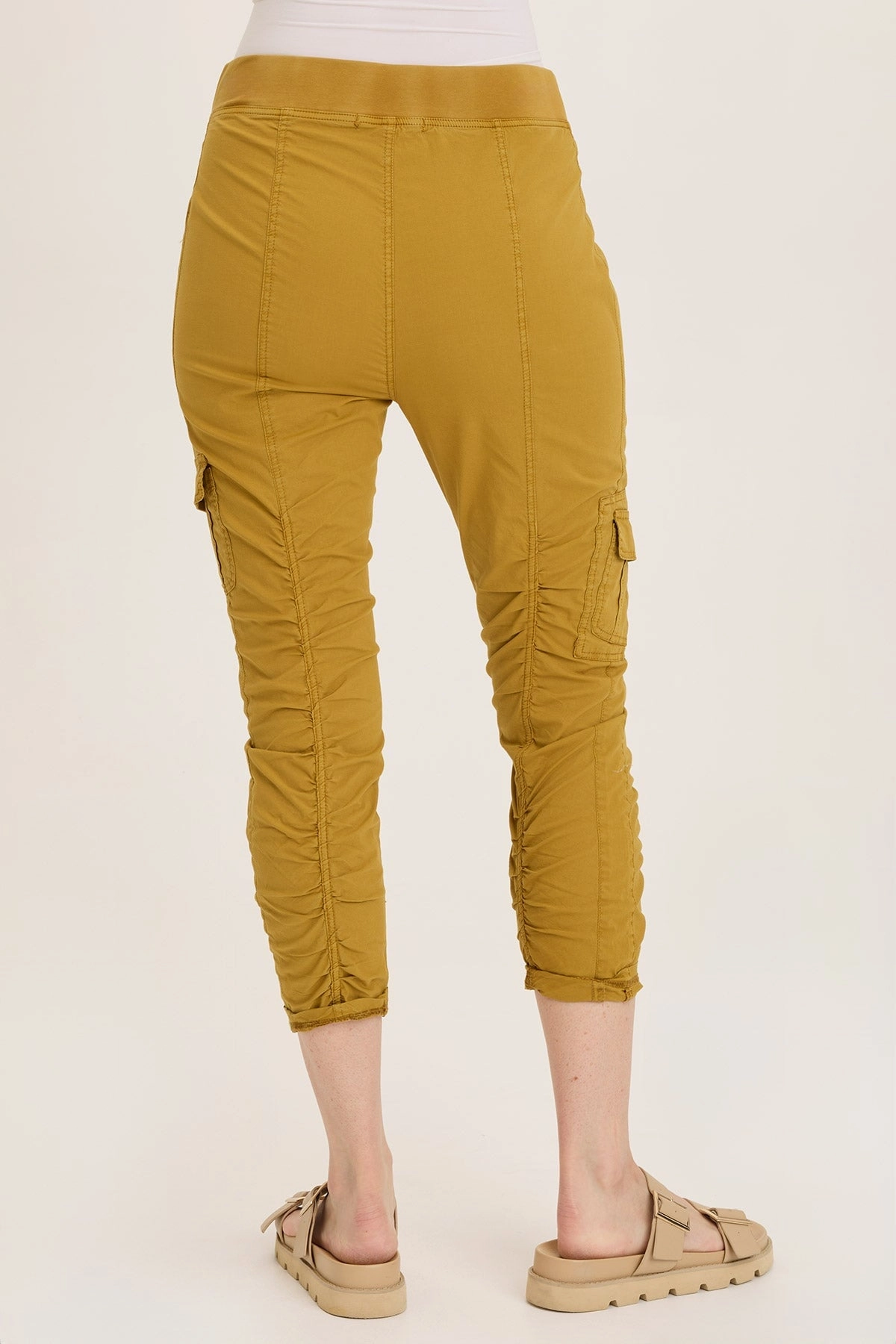 Tilton Stretch Poplin Ruched Skinny Pant Breathable Waist
