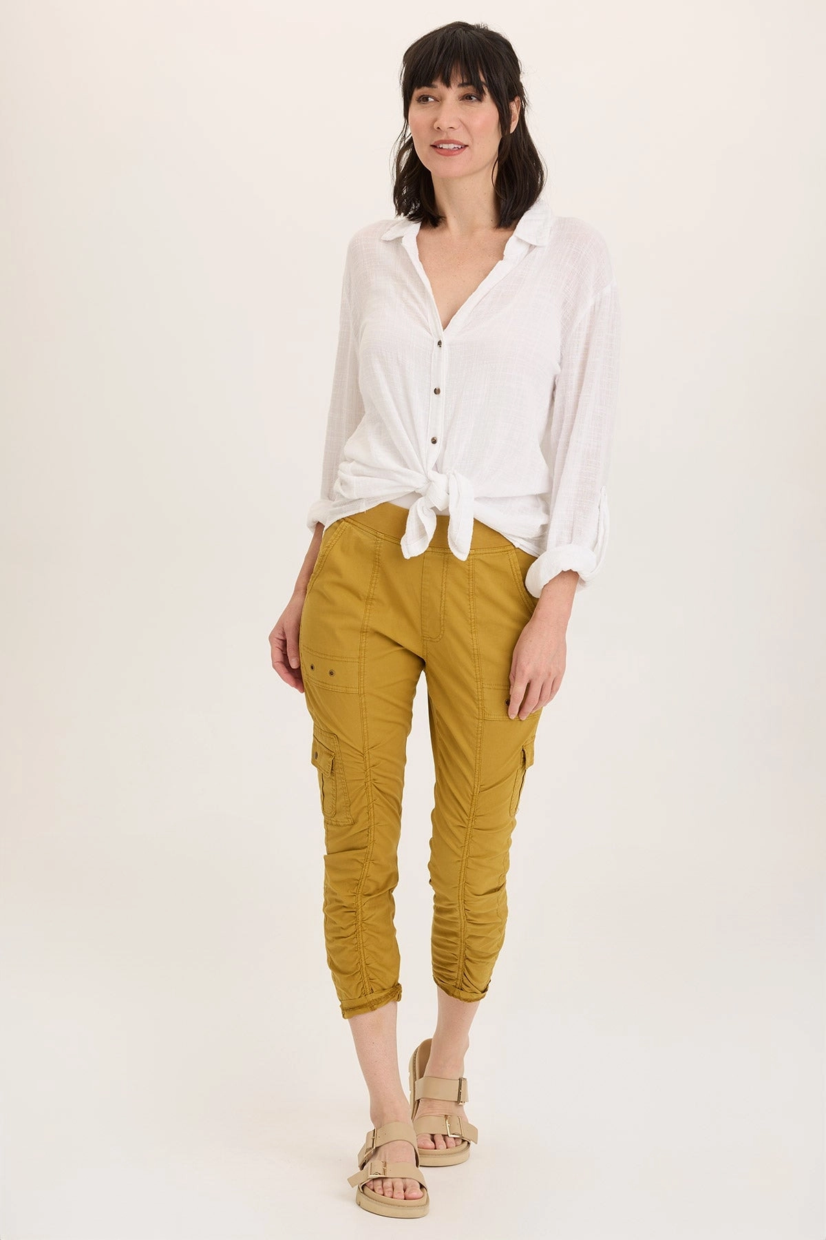 Camping Gear For Adults Tilton Stretch Poplin Ruched Skinny Pant
