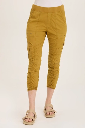 Tilton Stretch Poplin Ruched Skinny Pant Chic Vibe Pure Function