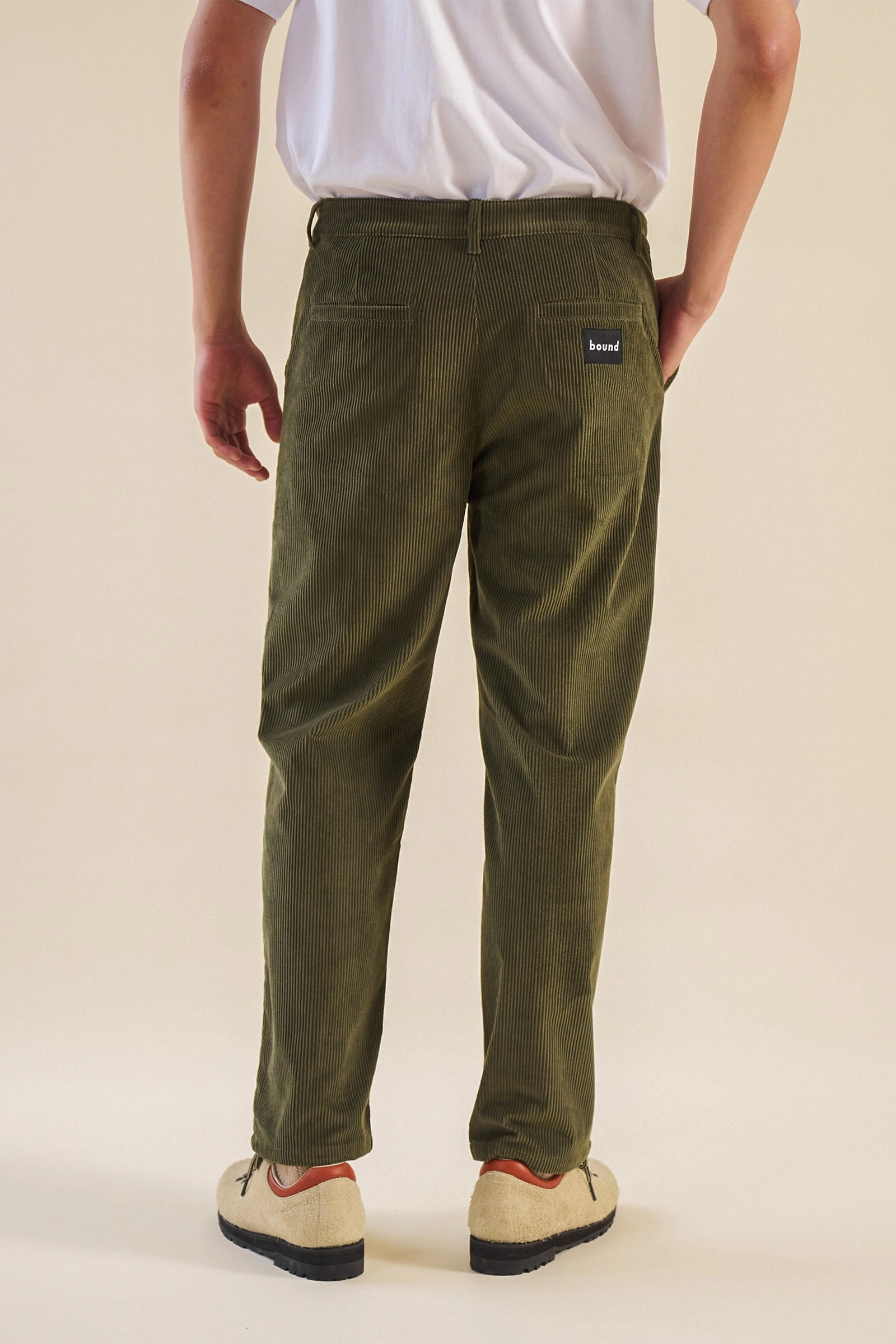 bound Army Green Corduroy Trousers Essential Look