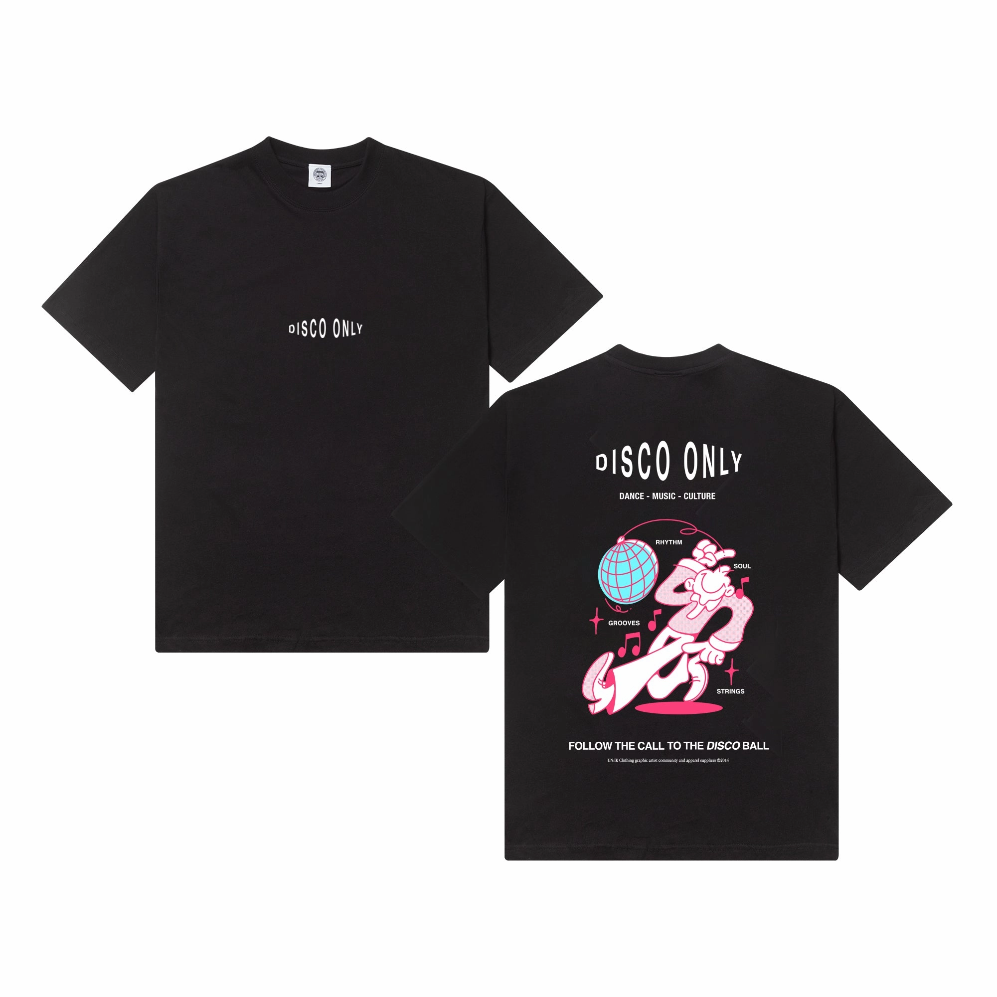 Perfect Layer Wear Micro Perforation DISCO ONLY 'Disco Ball' Tee - Black / White