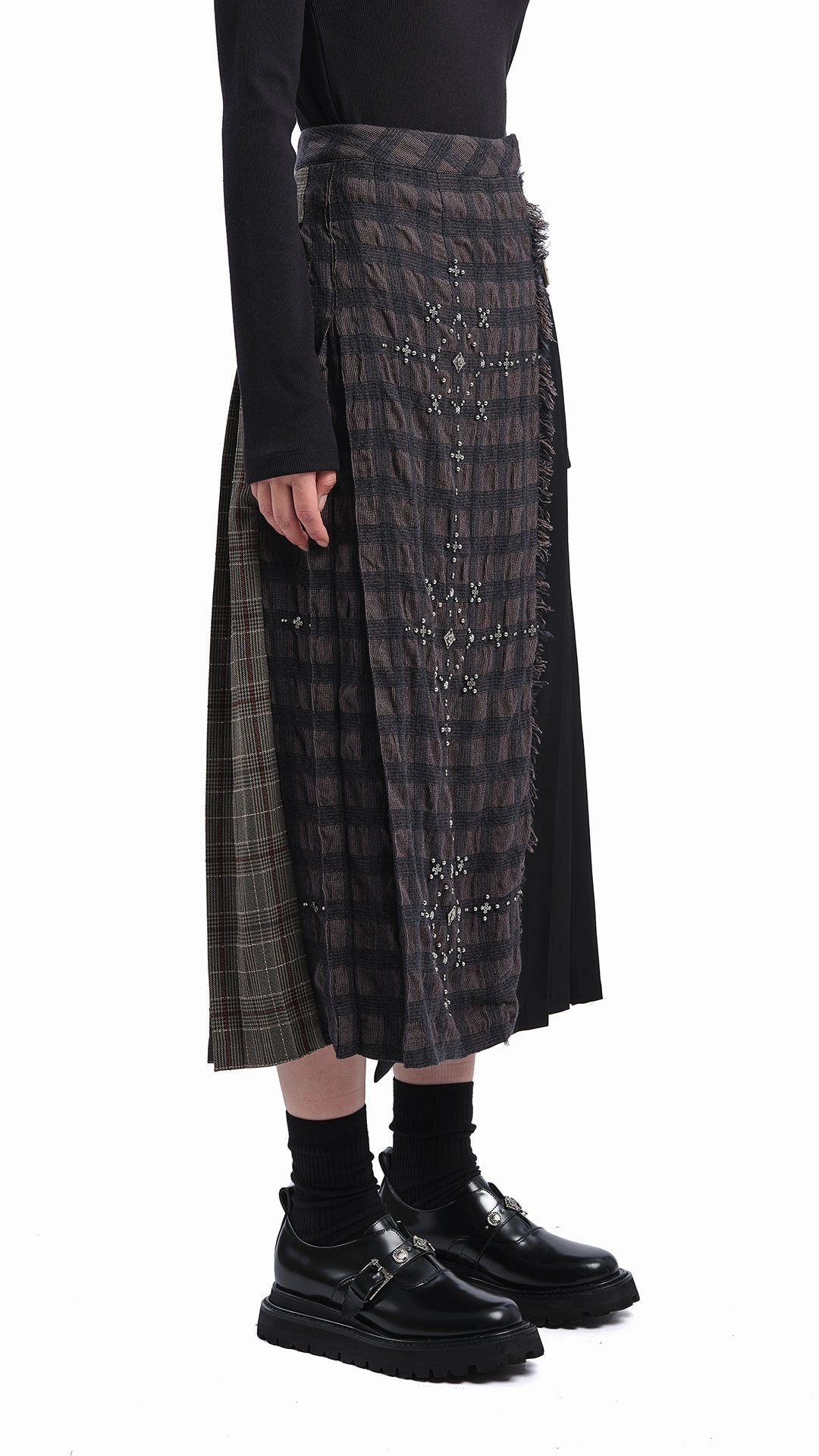 Neat Fit Checker Studs Hostess Skirt
