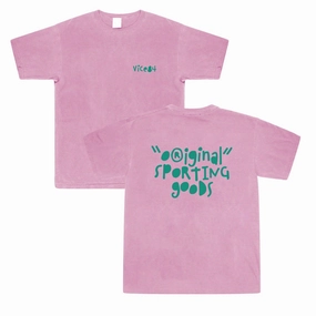 FadeResistant Coating LayeredHemDetails Vice 84 'Original Sporting Goods' Vintage Washed Tee - Pink