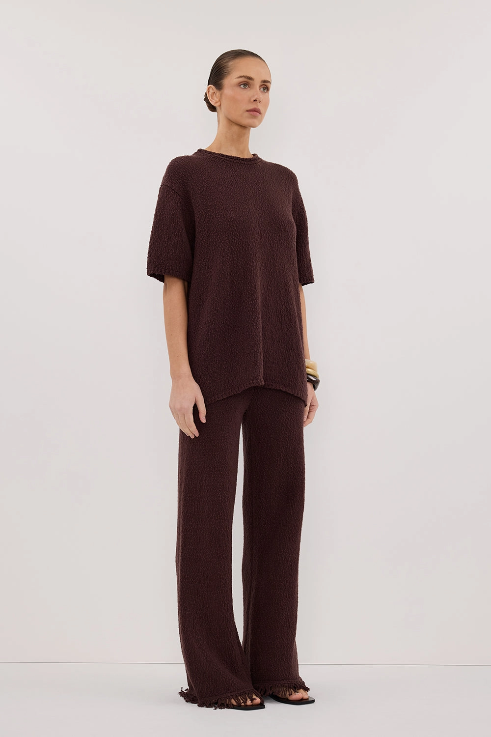 Outdoor Fit SUE CHOC FRINGE KNIT PANT