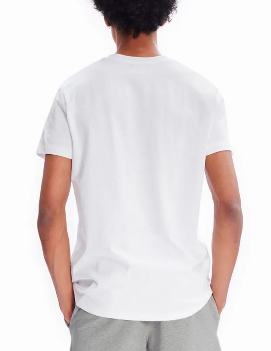 Blanc Dark Navy Standard Grand Vpc Gots T-Shirt Trendy Casual Wear Ribbed Collar Design