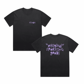 Vice 84 'Original Sporting Goods' Tee - Faded Black Durable Knit Structure Lightweight Style