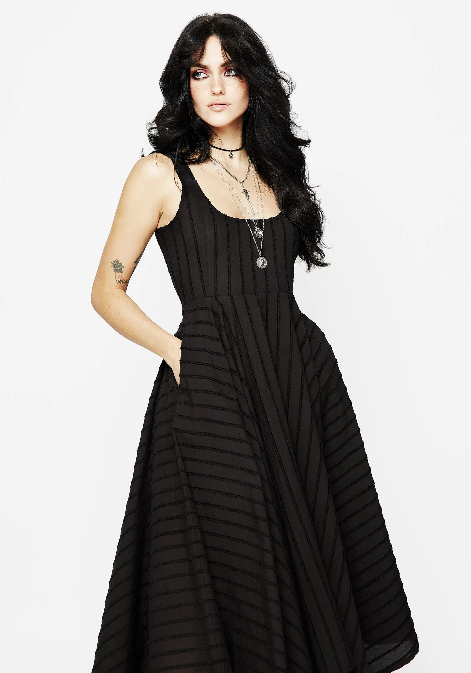 Blythe Handkerchief Hem Midaxi Dress Effortless Vibe