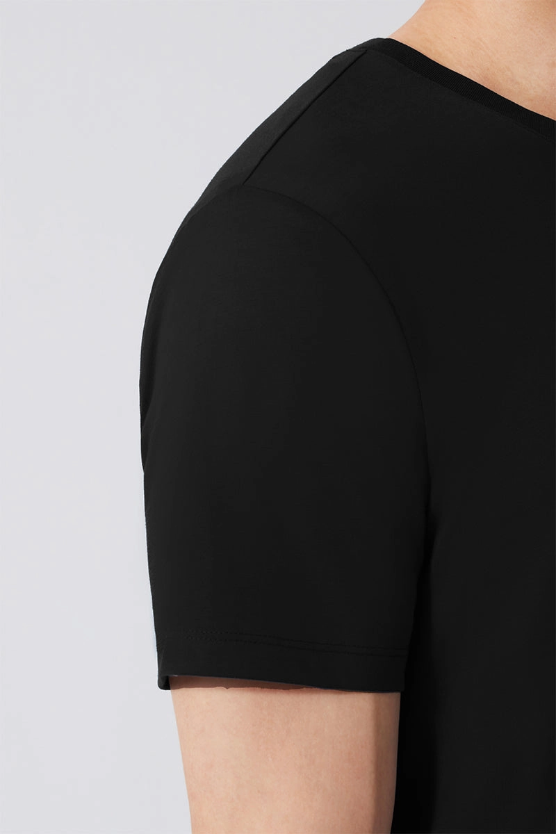 Super Soft Crew Neck T-Shirt | Black BKFD01 Breathable Design Sustainable production