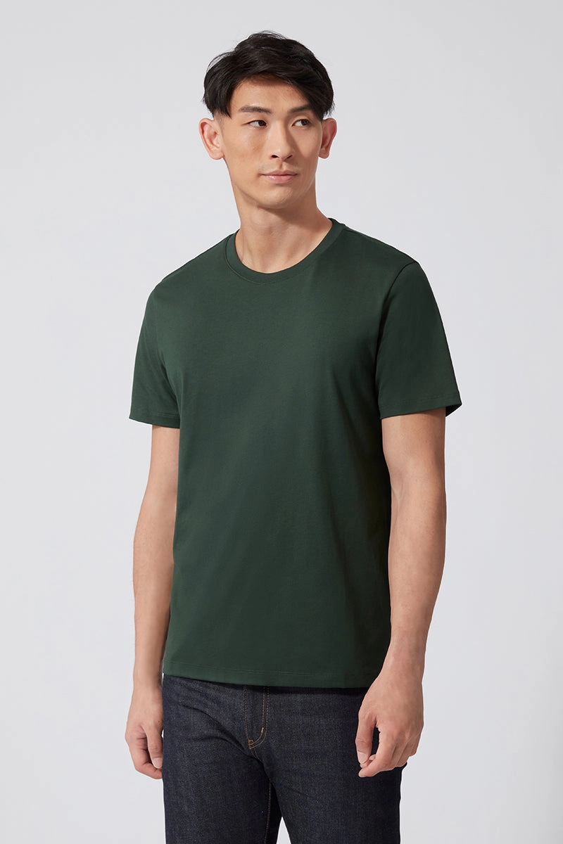 Super Soft Crew Neck T-Shirt | Green GNE455 Daily Style Trend