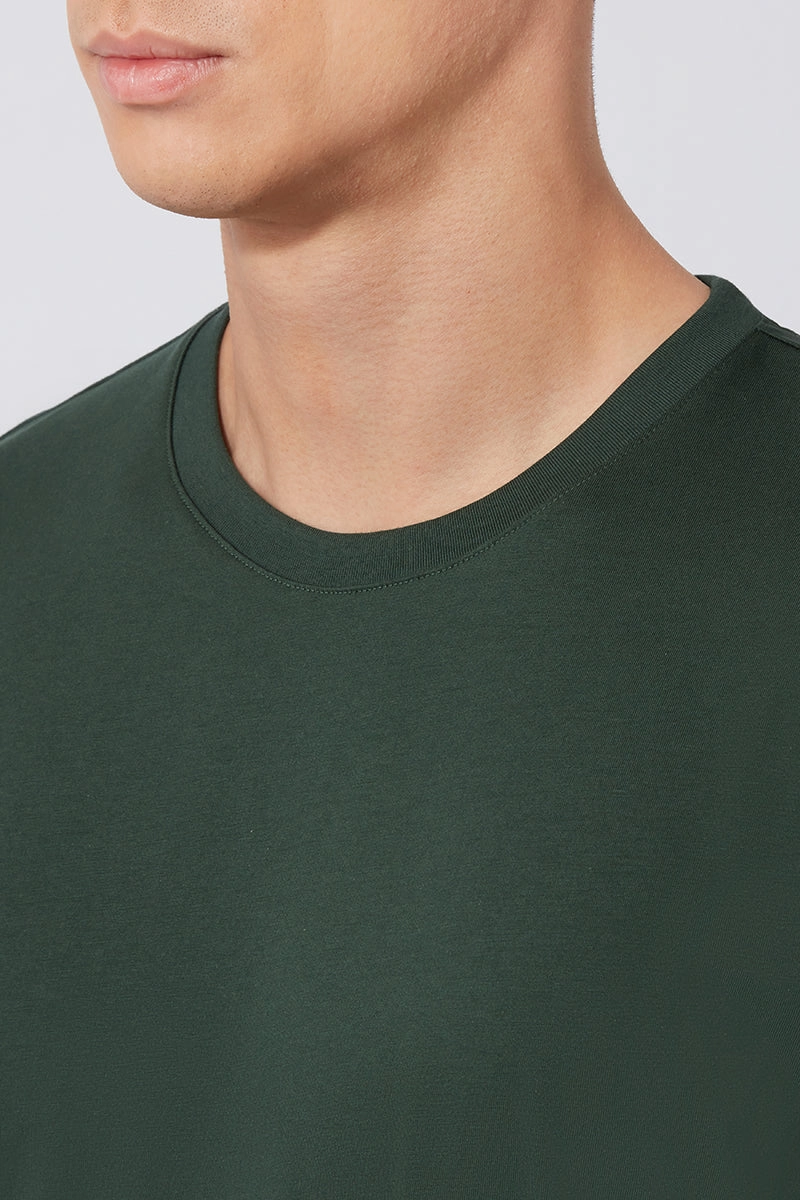 Wrinkle Resistant Finish Super Soft Crew Neck T-Shirt | Green GNE455
