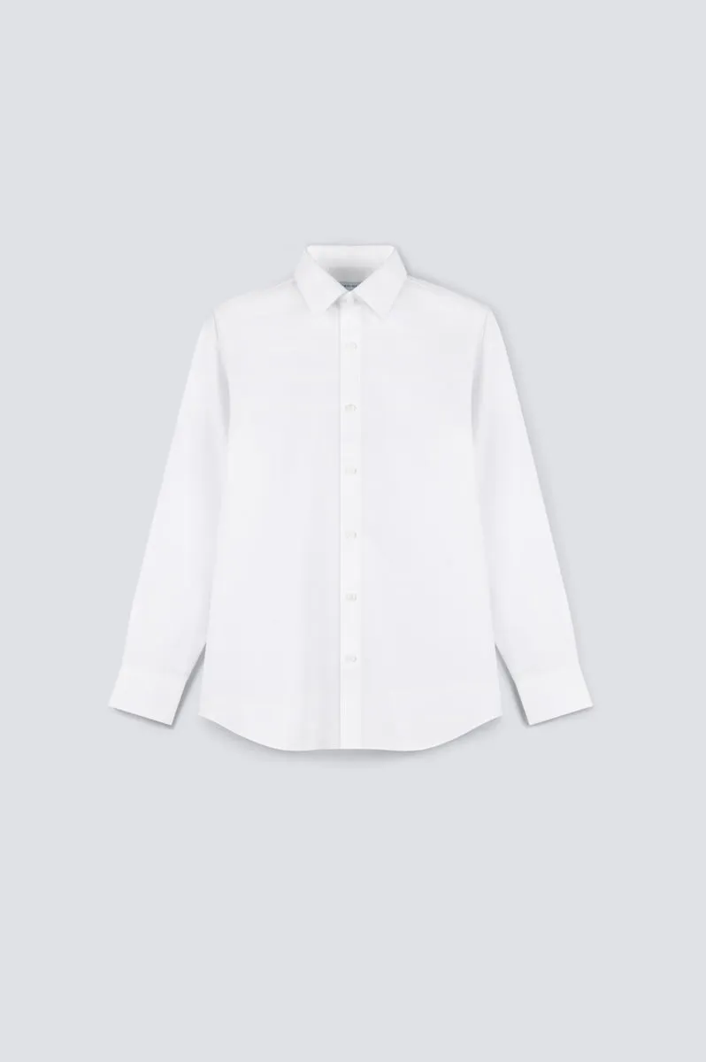 High-Quality Fabric Supreme Cotton Honeycomb Dress Shirt | White WH001Z