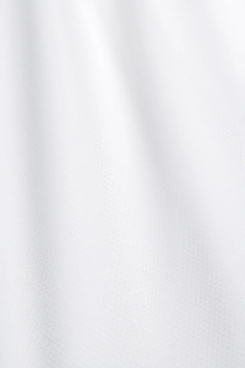 Earthy Hue Fashion Statement Supreme Cotton Honeycomb Dress Shirt | White WH001Z