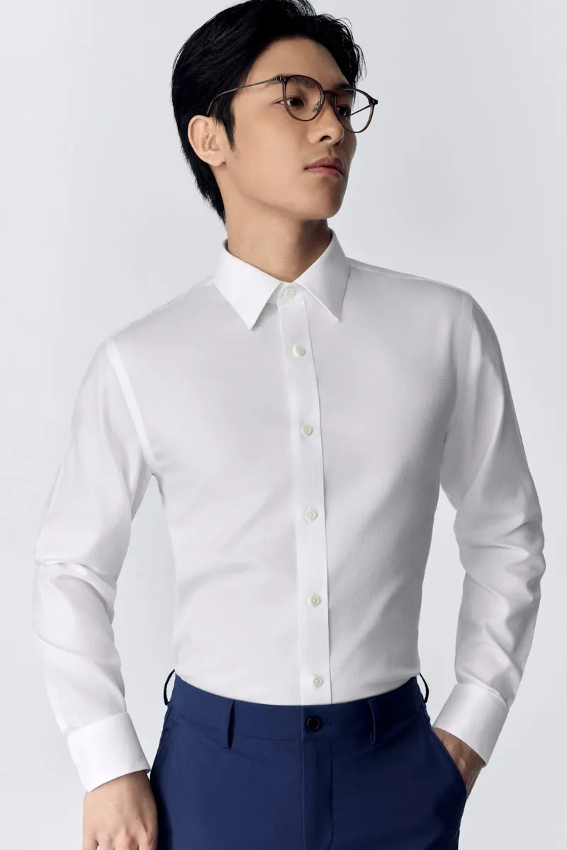 Supreme Cotton Honeycomb Dress Shirt | White WH001Z Button Down Design