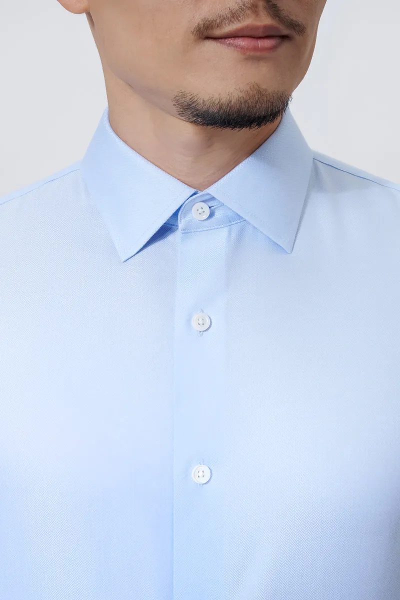 Petite Cut Supreme Cotton-Silk Dress Shirt | Light Blue 1459DK