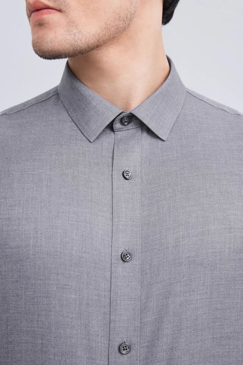 Supreme Cotton-Yak Twill Dress Shirt | Stone Grey 0372DK Preppy Vibe
