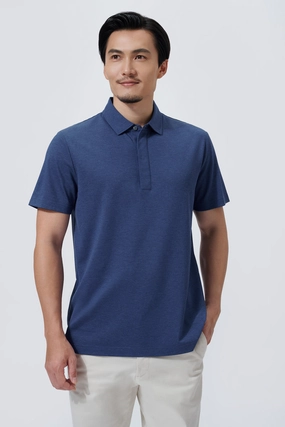 Trendy Colors Supreme Cotton-Silk Pique Polo | Blue EB1258