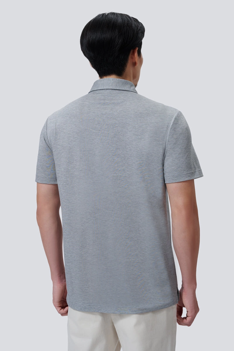 Supreme Cotton-Silk Pique Polo | Grey BC5028 Cool Wear
