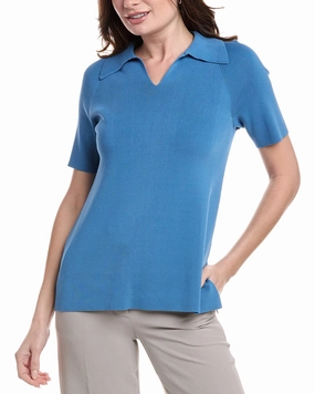 Lafayette 148 New York Polo Sweater Fashion Knit Layer