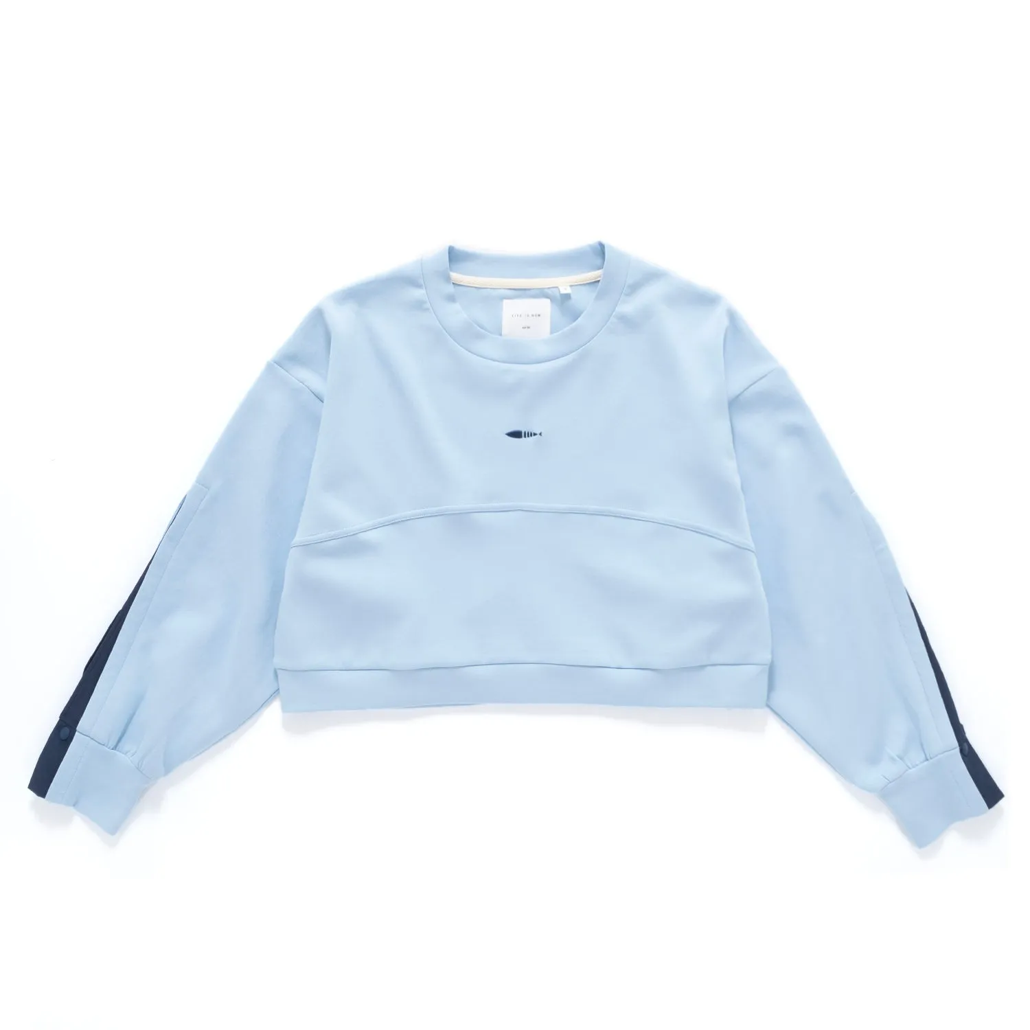 Comfort Knitwear (SW476) Splited Sleeve Cropped Sweater