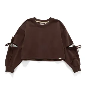 Non Pilling Surface (SW490) Drawstrings Cropped Top