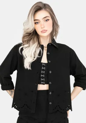 Comfort-First Ventilated Back Panel Synthweb Cotton Broderie Hem Shirt