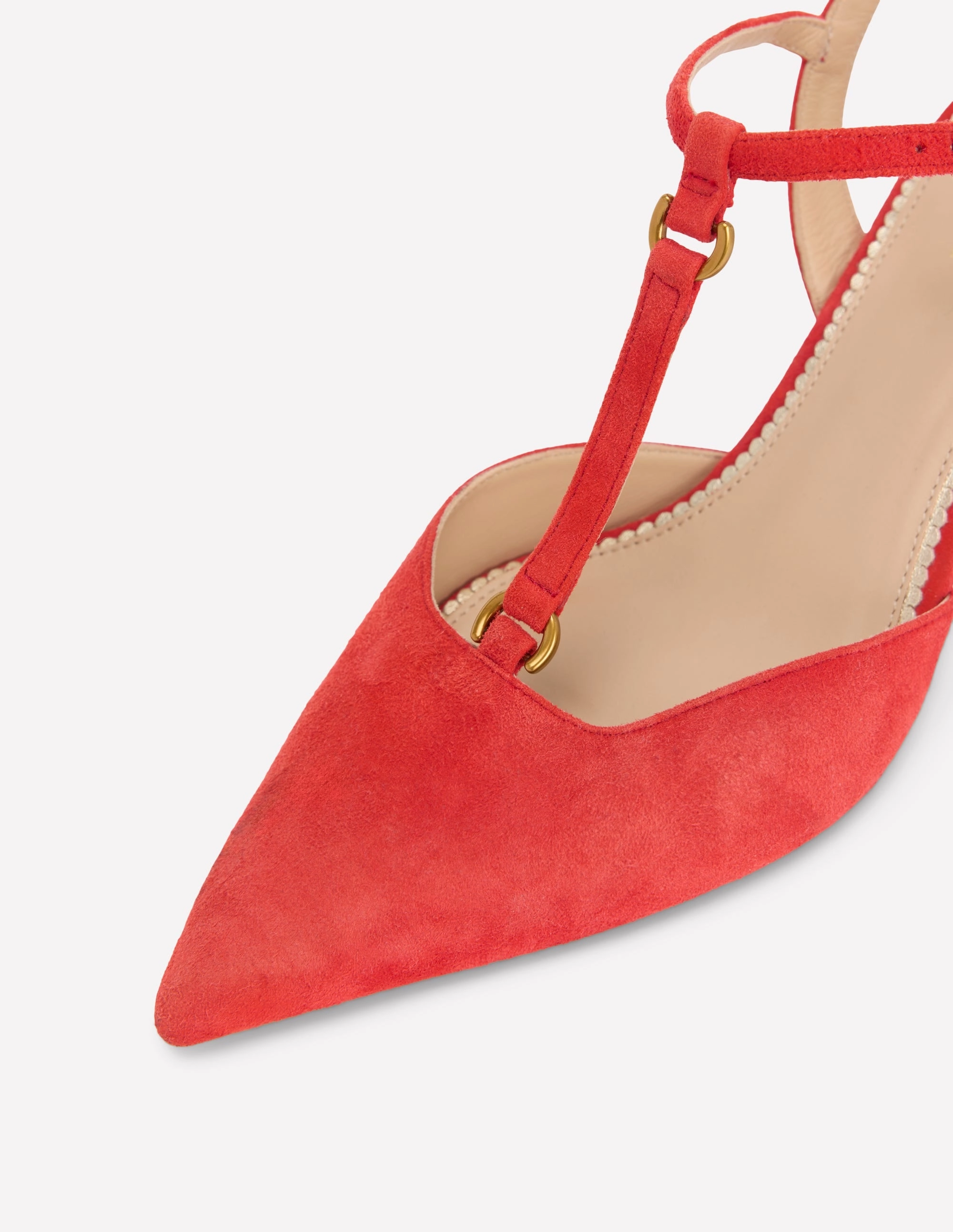 Designer Stilettos Luxury Footwear for Men T-Bar Point Heels-Post Box Red